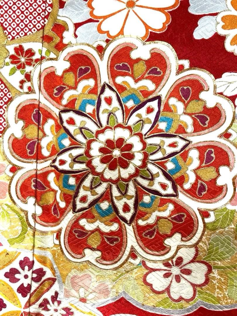 成人式　振袖　長襦袢　半えり　帯　帯締め　帯揚げ　6点セット　金コマ刺繍　菊京屋