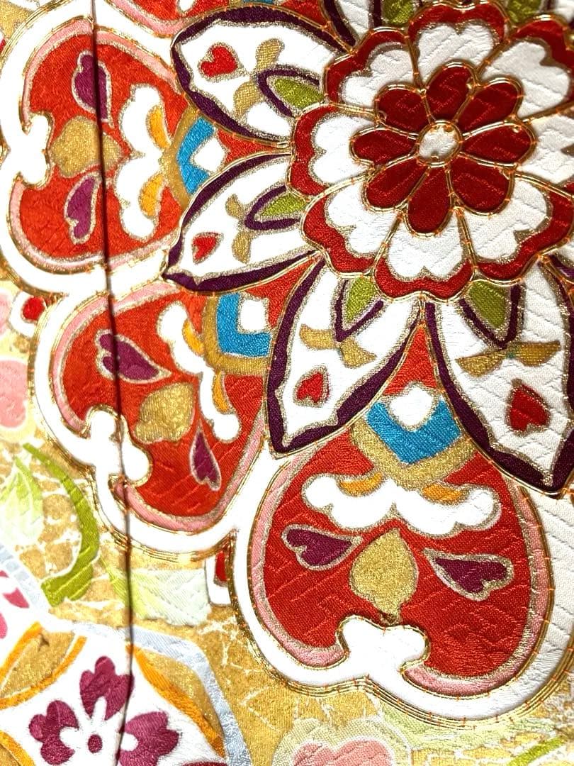 成人式　振袖　長襦袢　半えり　帯　帯締め　帯揚げ　6点セット　金コマ刺繍　菊京屋