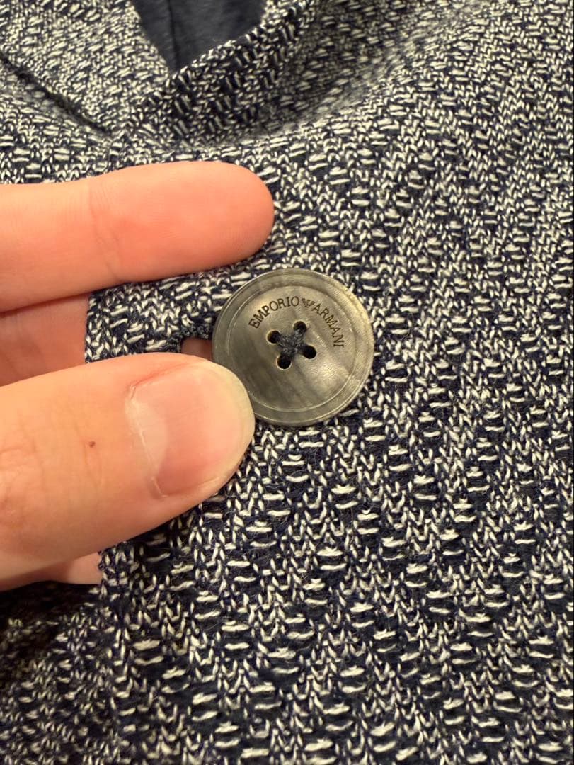 エンポリオアルマーニ　テーラードジャケット　54 ヘリンボーン柄