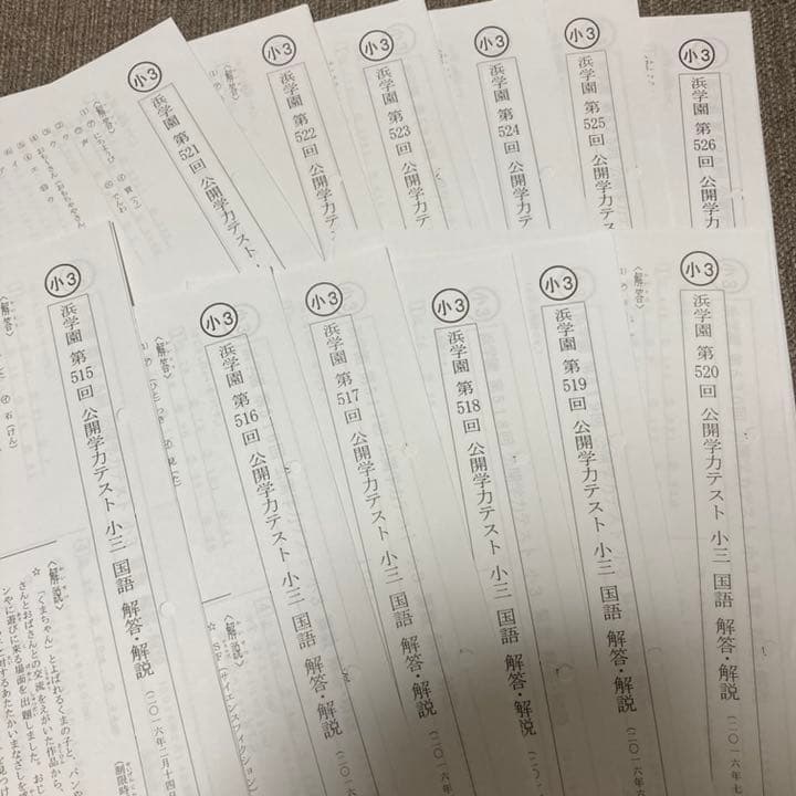no22508103_【浜学園】小3 2016年度公開テスト/年間分　レア品！