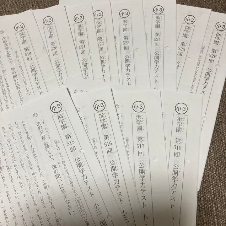 no22508103_【浜学園】小3 2016年度公開テスト/年間分　レア品！