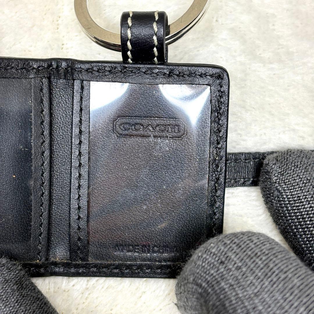 アクセサリー Coach Picture Frame Charm Signature Blak
