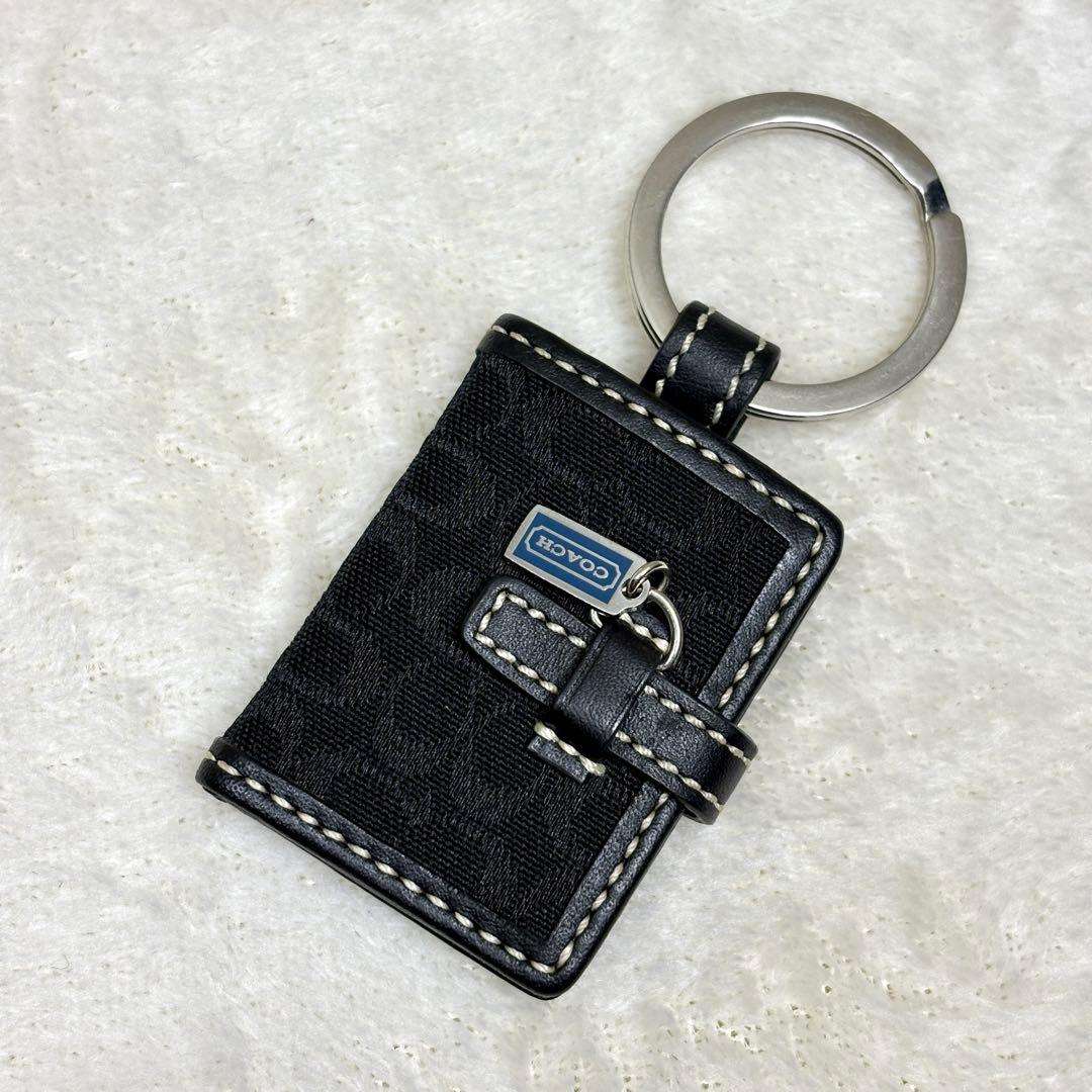 アクセサリー Coach Picture Frame Charm Signature Blak