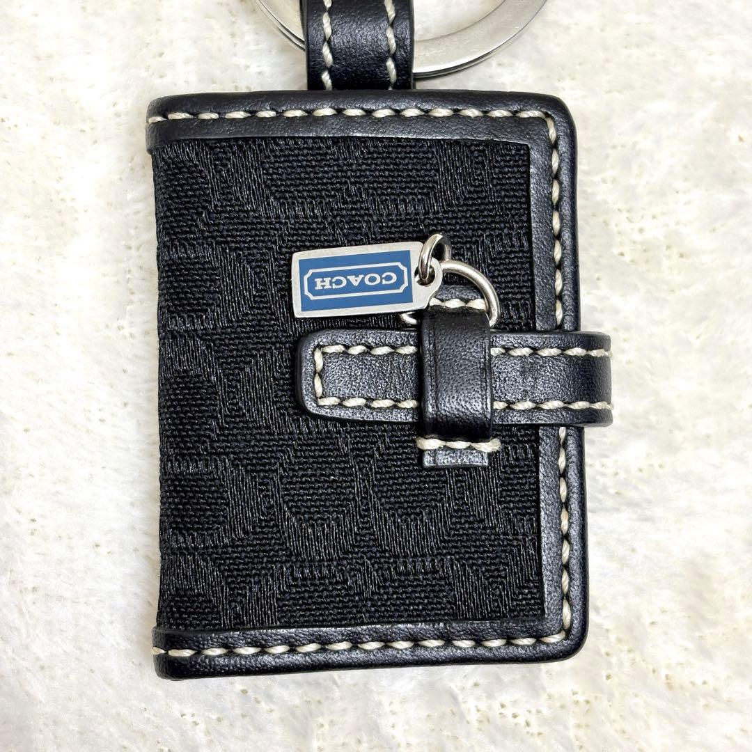 アクセサリー Coach Picture Frame Charm Signature Blak