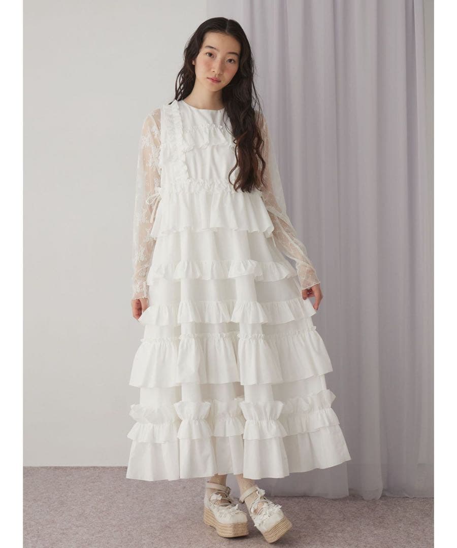 merry jenny フリルティアードワンピース