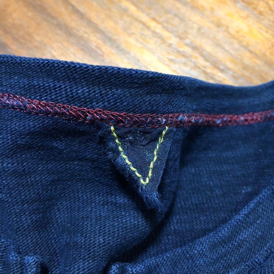 45R 45rpm 藍染め 長袖 カットソー Tシャツ インディゴ染め 日本製4