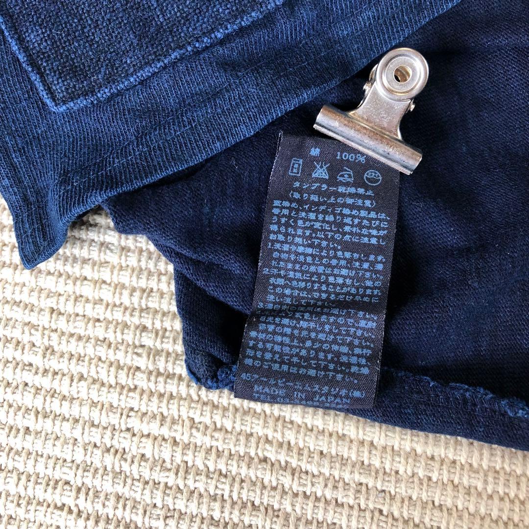 45R 45rpm 藍染め 長袖 カットソー Tシャツ インディゴ染め 日本製4