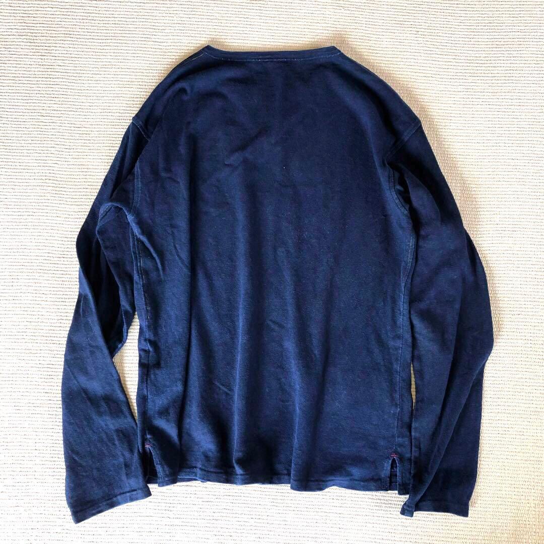 45R 45rpm 藍染め 長袖 カットソー Tシャツ インディゴ染め 日本製4