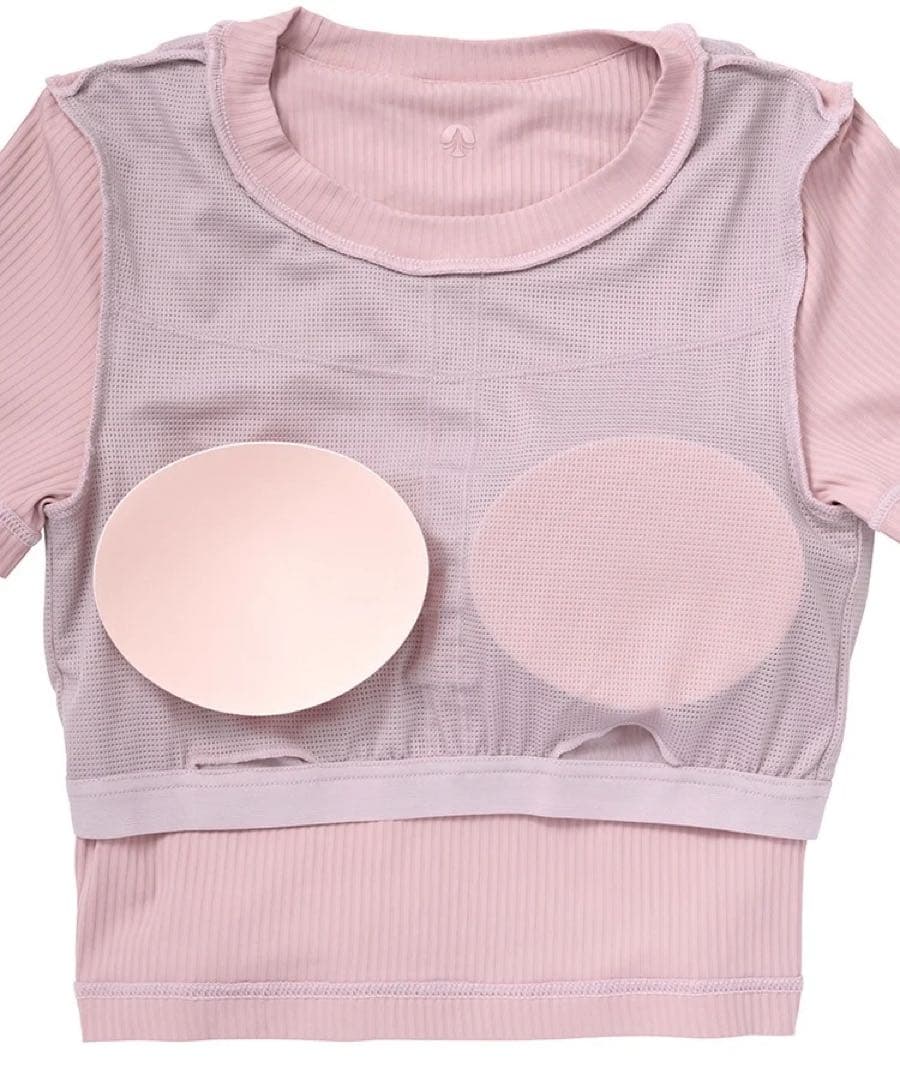 SUKALA カップ付きバックベントTee コーラルピンク Mサイズ