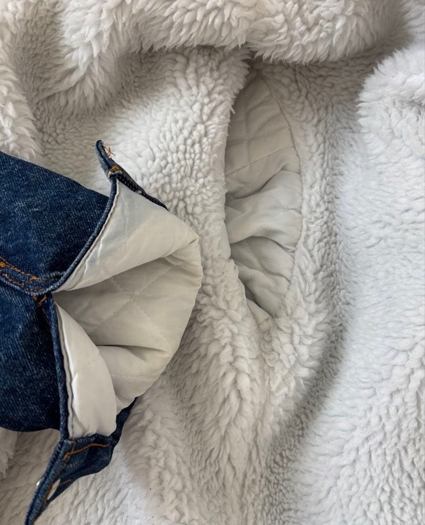 Levi’s 赤タグ 裏ボア デニムジャケット USA製 Lサイズ　Gジャン