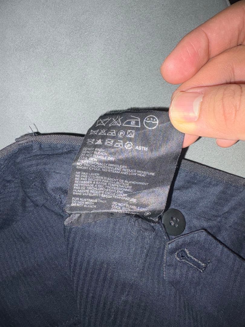 パンツ 01ss prada straight slacks gray (46)