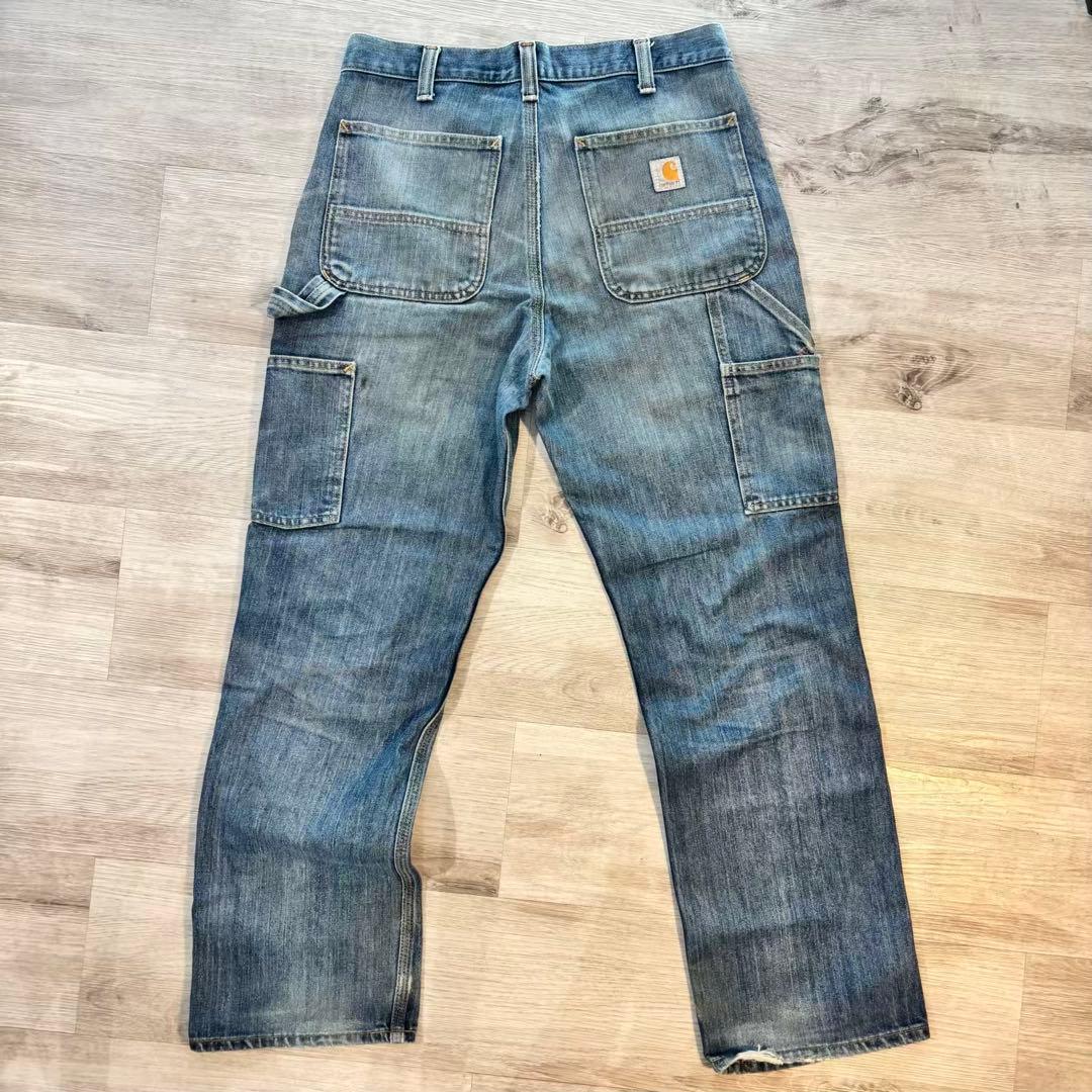 【Carhartt】ダブルニー デニム フェード良好 ゴールデンサイズ#501