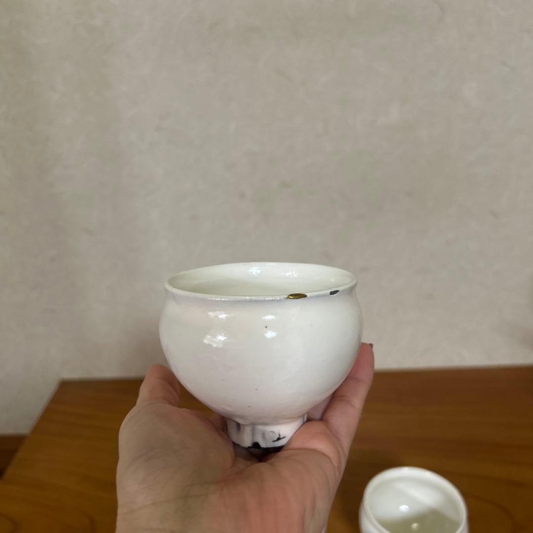 【美品1点金継ぎ直しあり】鈴木環　ピジョンカップ S 4点セット売り 湯呑み