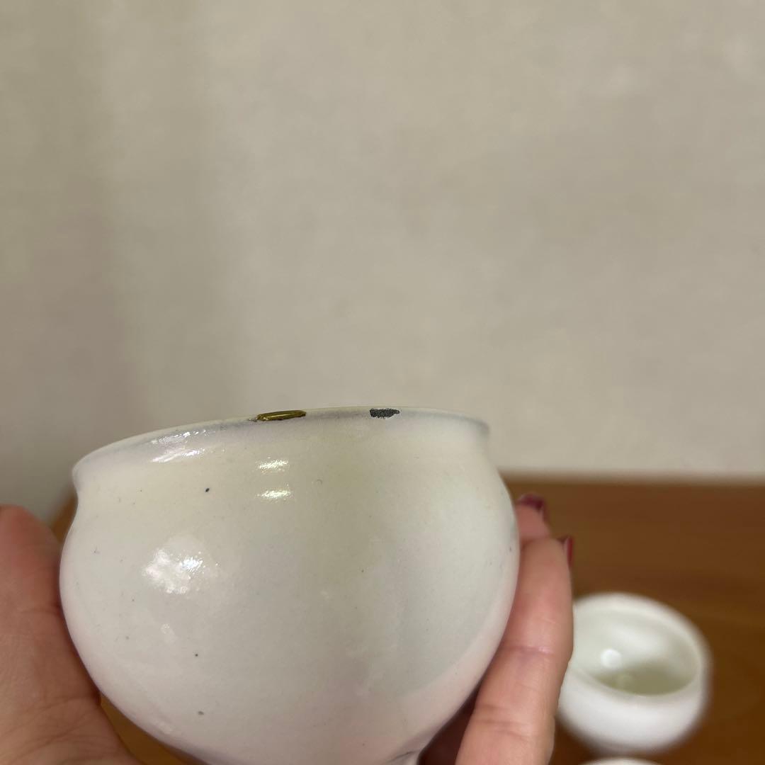 【美品1点金継ぎ直しあり】鈴木環　ピジョンカップ S 4点セット売り 湯呑み