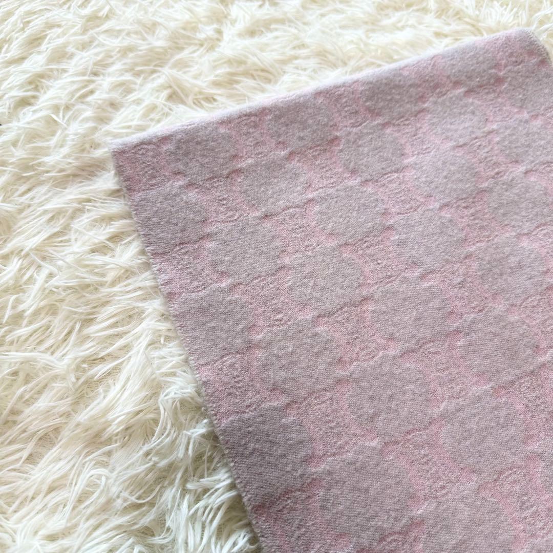 CELINE セリーヌ トリオンフ マフラー ピンク グレー