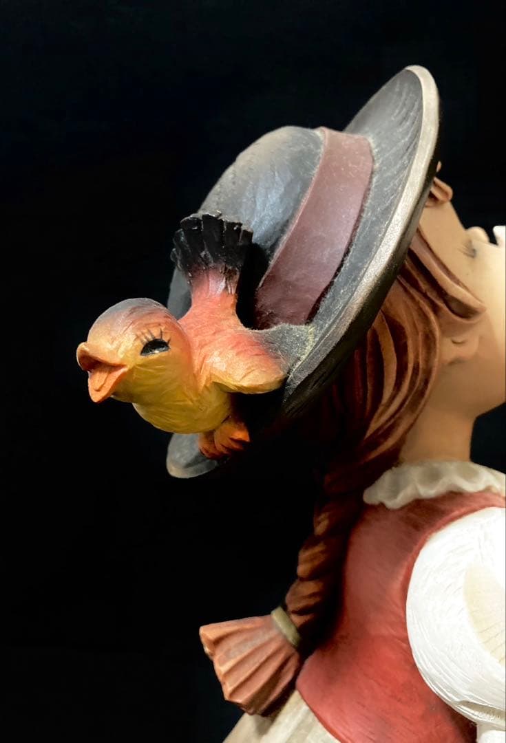 【希少 大サイズ】ANRI Golden Blossom 38cm 木彫り 美品