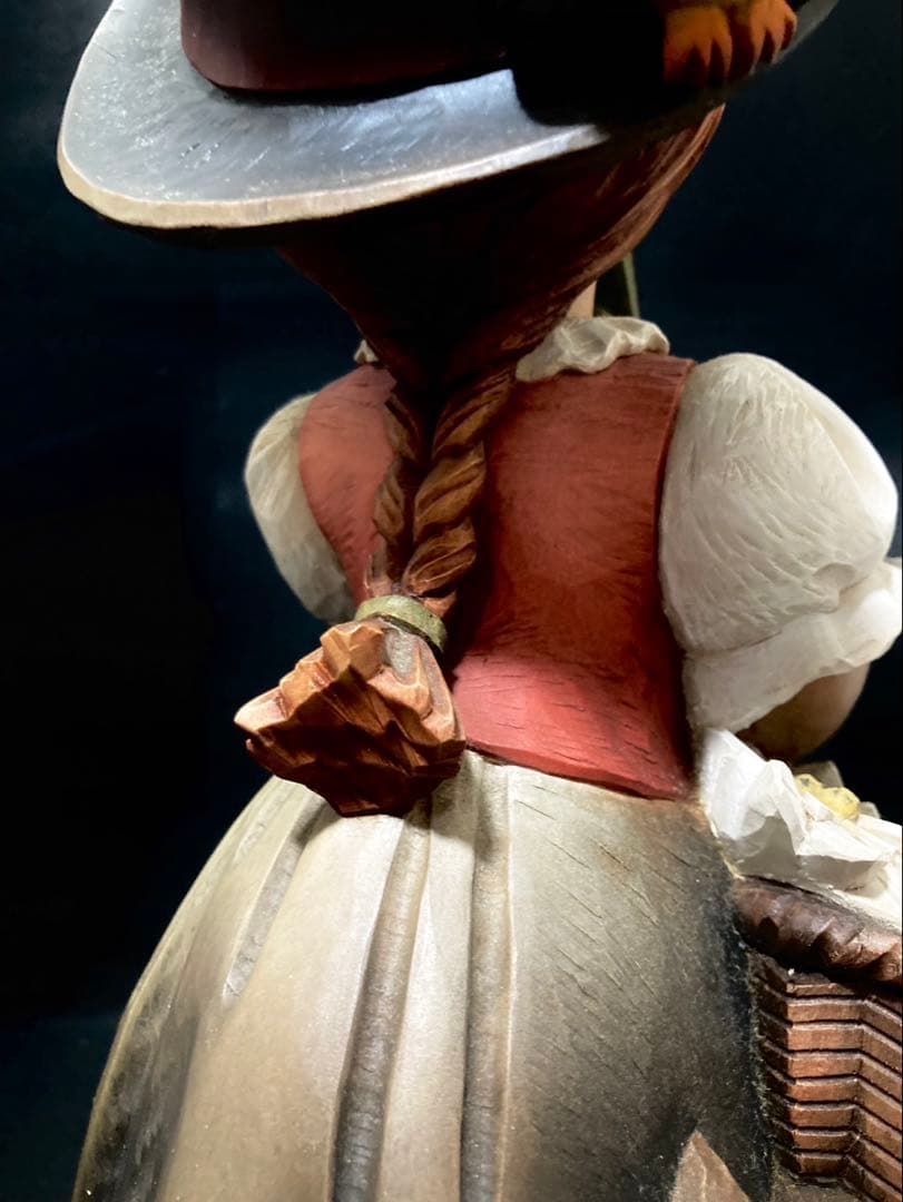 【希少 大サイズ】ANRI Golden Blossom 38cm 木彫り 美品