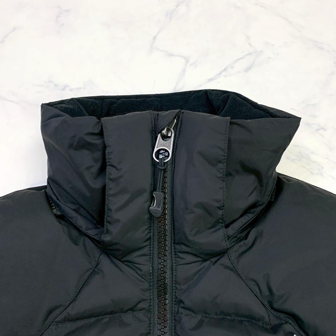 ポロラルフローレン ダウンベスト ビッグポニー刺繍 ブラック S　D949