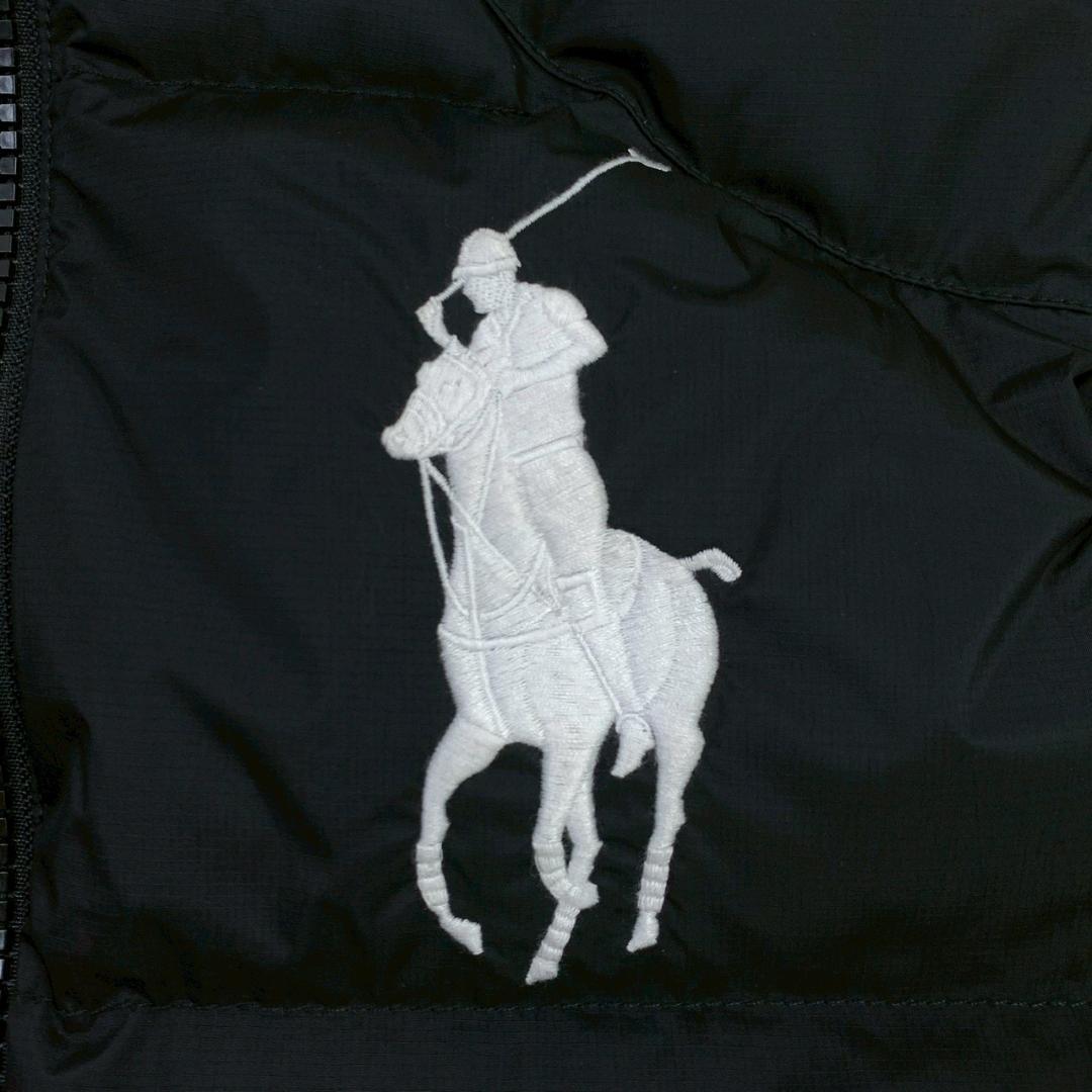 ポロラルフローレン ダウンベスト ビッグポニー刺繍 ブラック S　D949