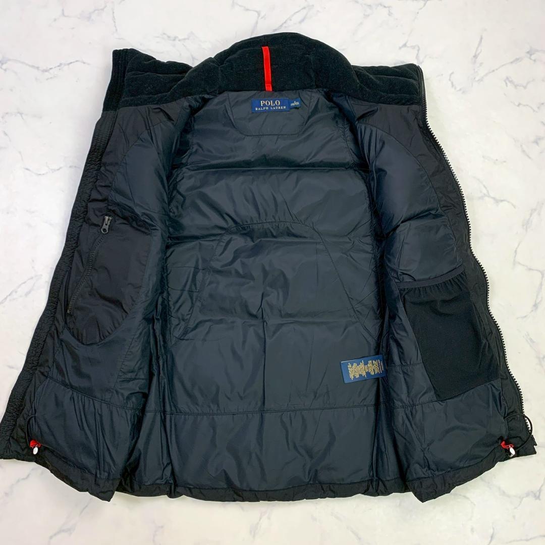 ポロラルフローレン ダウンベスト ビッグポニー刺繍 ブラック S　D949