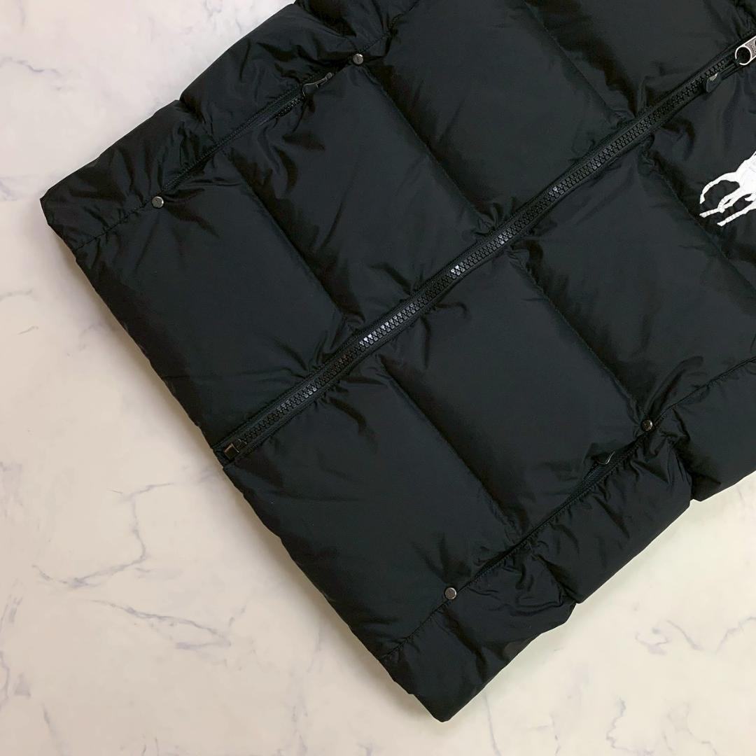 ポロラルフローレン ダウンベスト ビッグポニー刺繍 ブラック S　D949