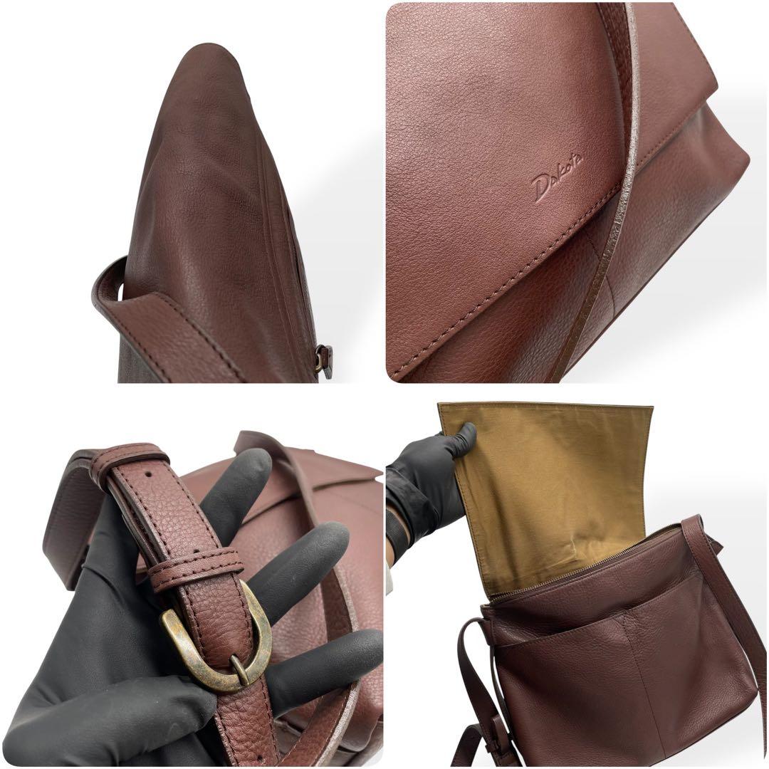 極美品　Dakota ダコタ　ショルダーバッグ　リバティ　ユニセックス　ブラウン