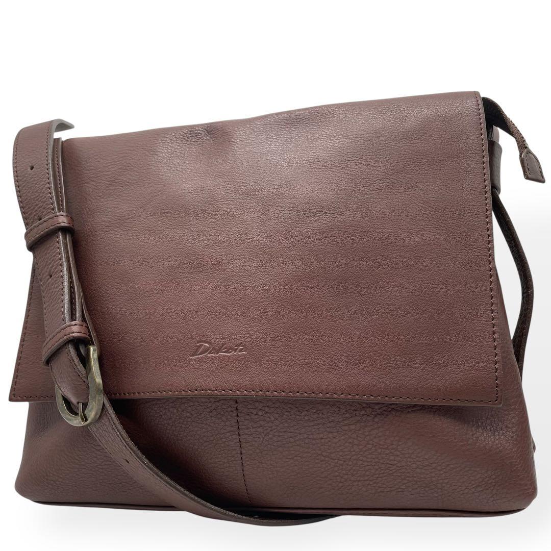 極美品　Dakota ダコタ　ショルダーバッグ　リバティ　ユニセックス　ブラウン