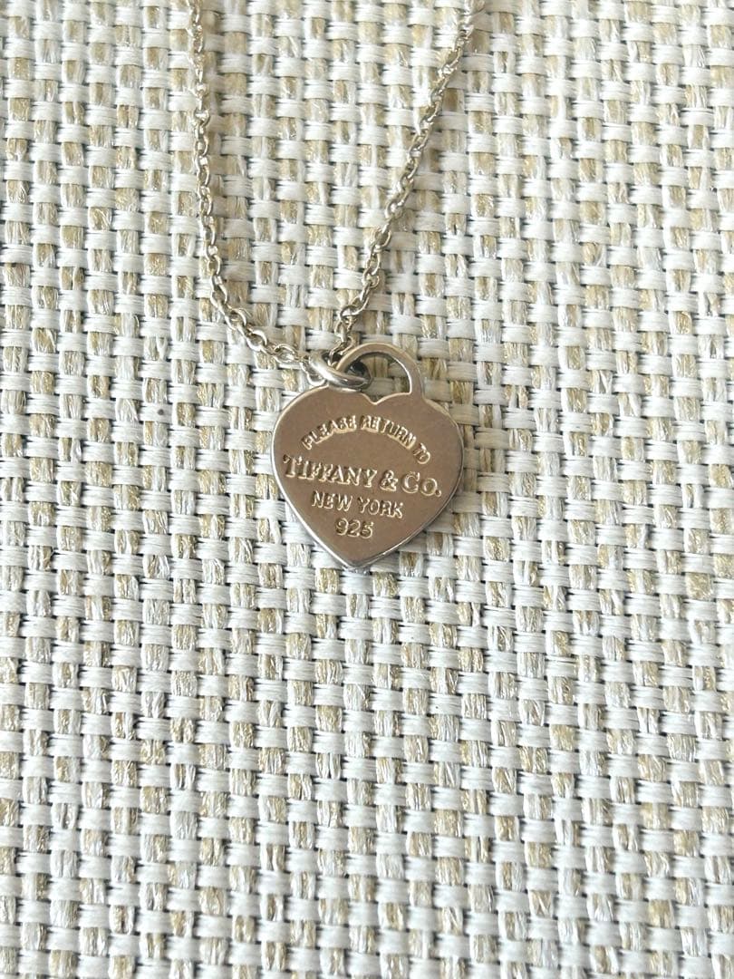 【美品】Tiffany &Co.ハートチャームネックレス