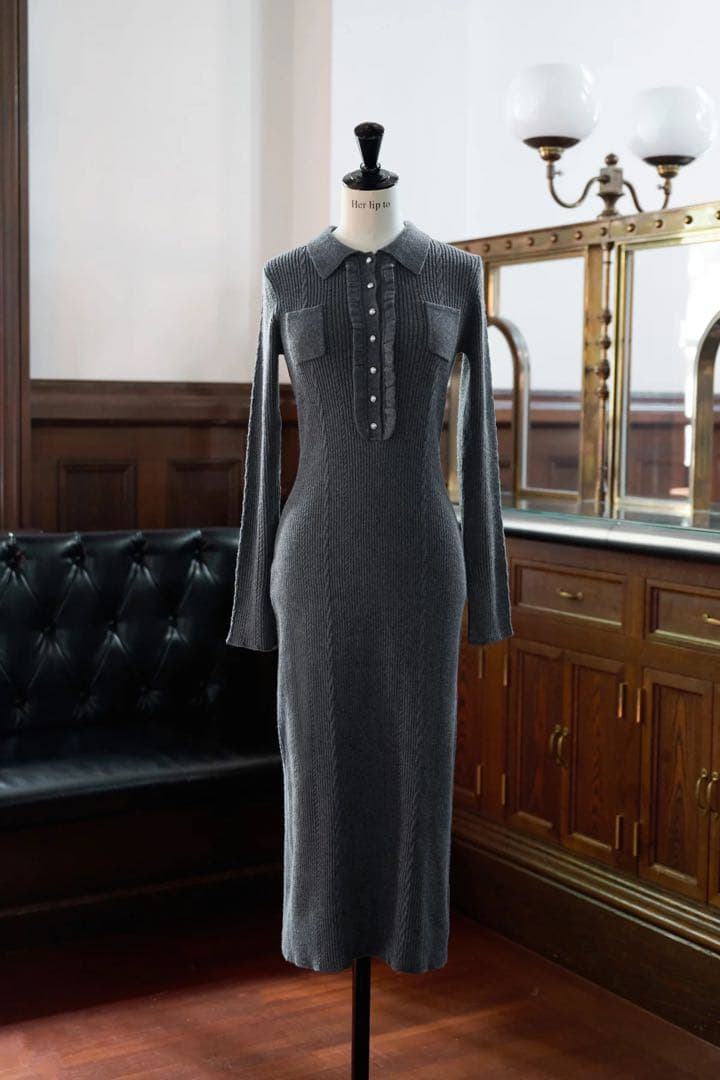 【ハーリップトゥ】Margot Knit Long Dress