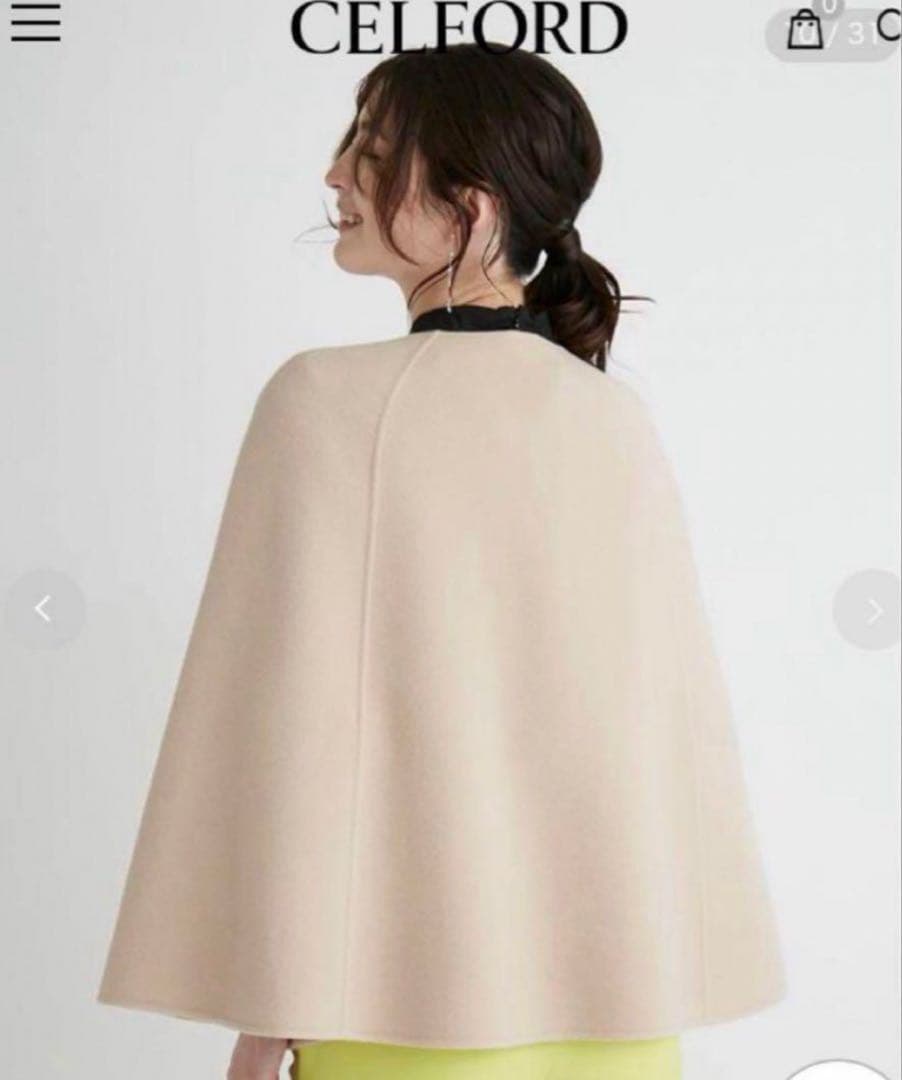 CELFORD リバーケープジャケット ウール　ポンチョ　コート　セルフォード