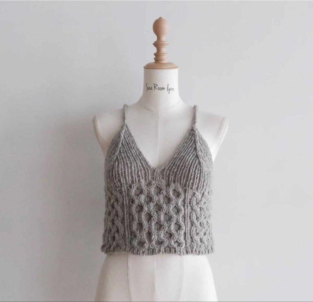 hand made wool 2way ビスチェ