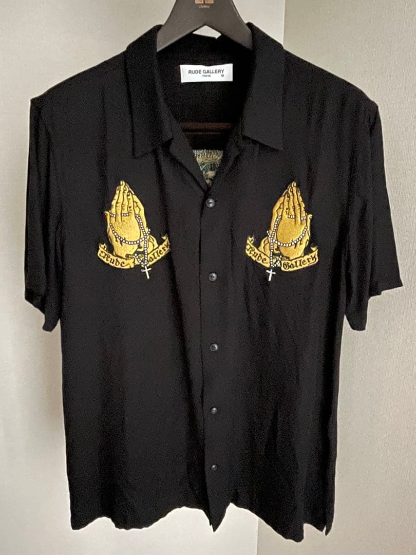 Rude gallery マリア 刺繍 ボーリングシャツ　XL