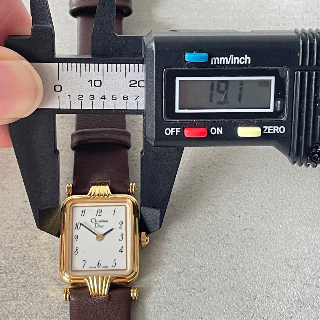 稼働品　クリスチャンディオール　Dior ゴールドスクエア　アンティーク　腕時計