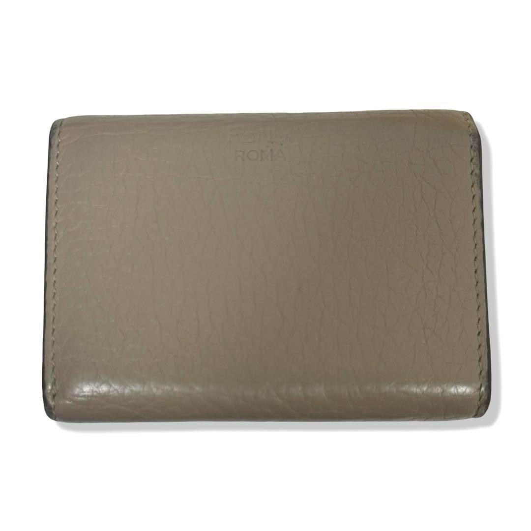 一点物　フェンディ ピーカブー マイクロ ウォレット レザー 三つ折り財布