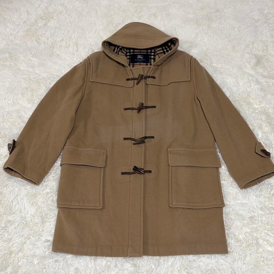 バーバリーロンドン ダッフルコート フード ロング ノバチェック L