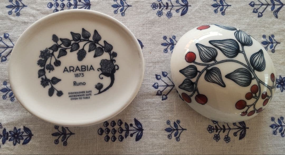 アラビア ルノ フロストロベリー 蓋つきジャー