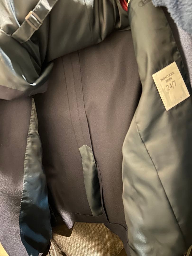 【PON様☆美品3ピース、2パンツ！】ネイビー スーツ ベスト付き