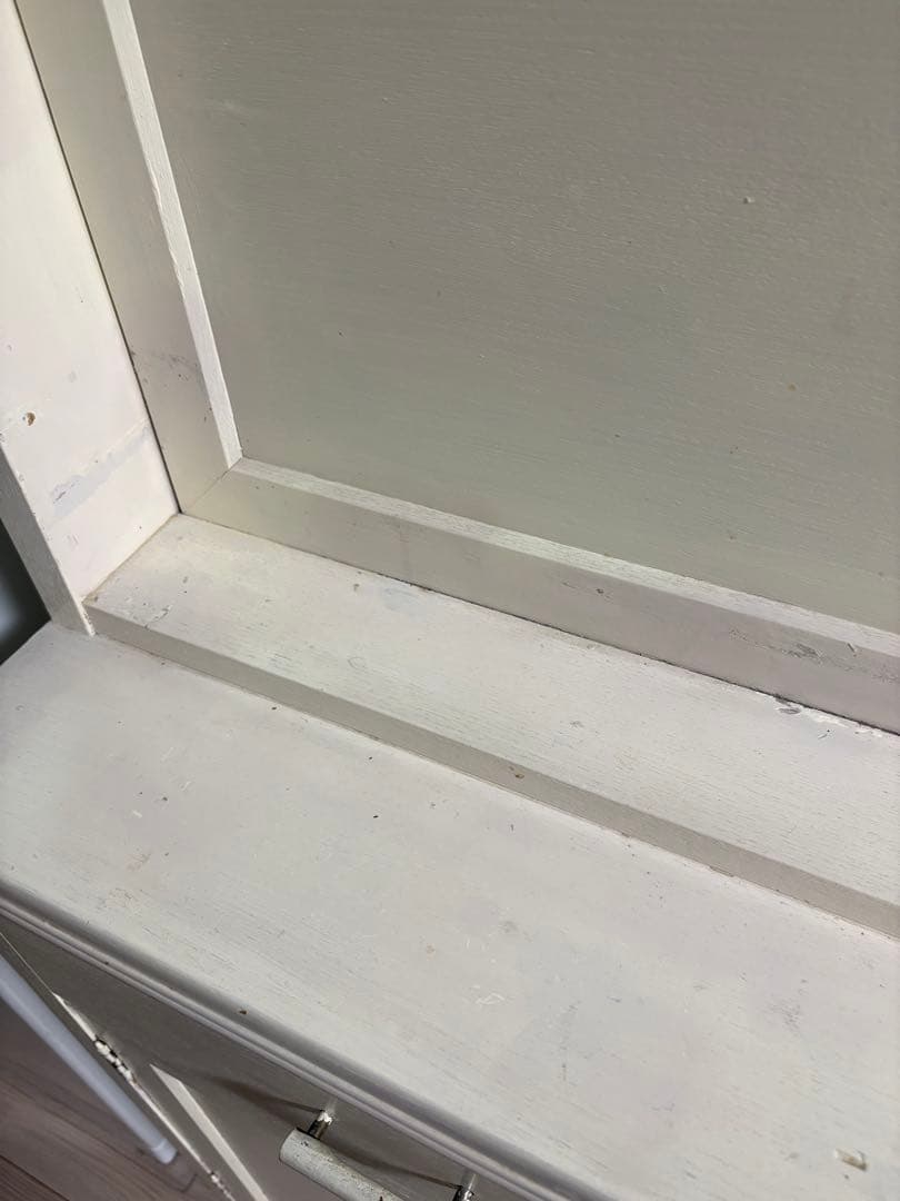 食器棚　ホワイト　ライティングビューロー　収納棚　木製　白