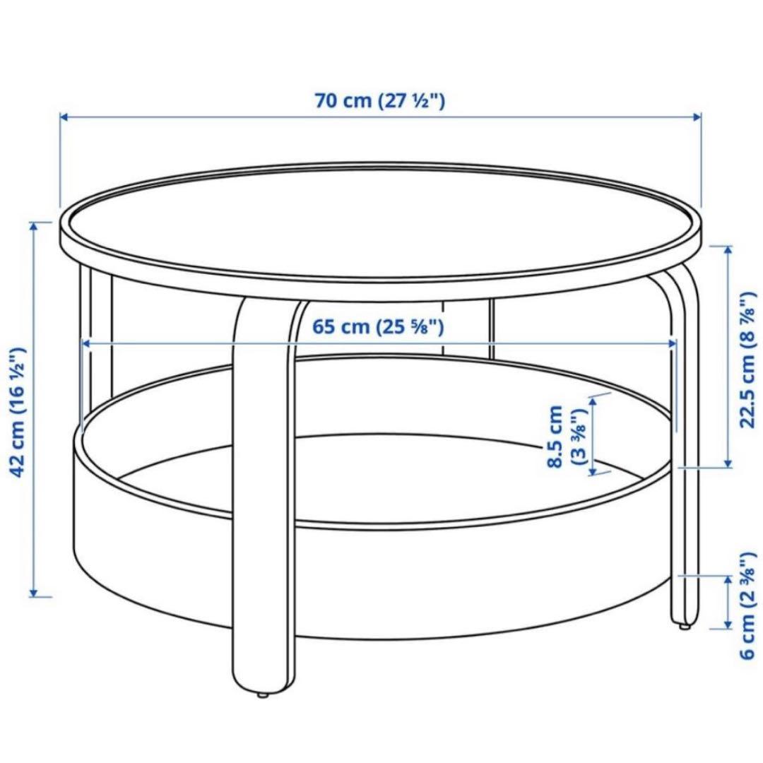 *bad様*IKEA BORGEBY ボルゲビー 丸ローテーブル 直径70 美品