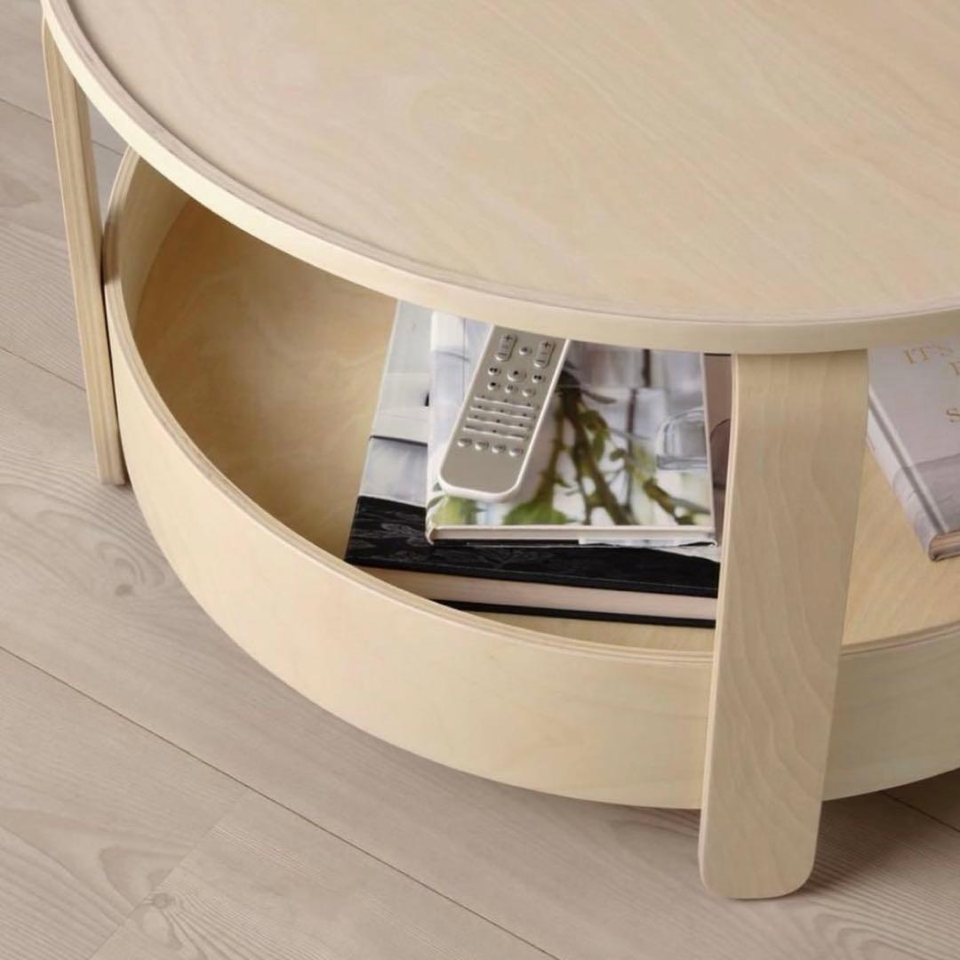 *bad様*IKEA BORGEBY ボルゲビー 丸ローテーブル 直径70 美品