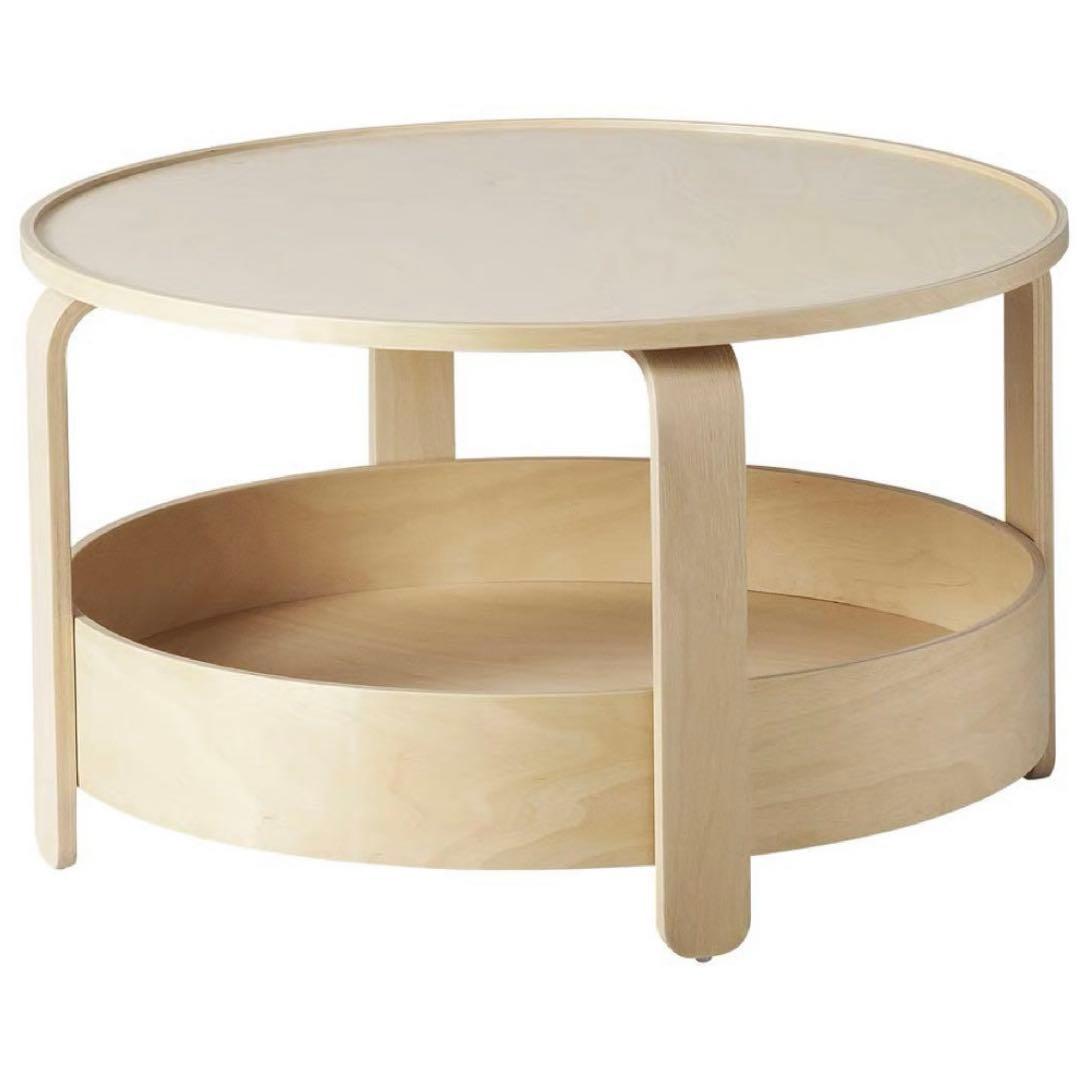 *bad様*IKEA BORGEBY ボルゲビー 丸ローテーブル 直径70 美品