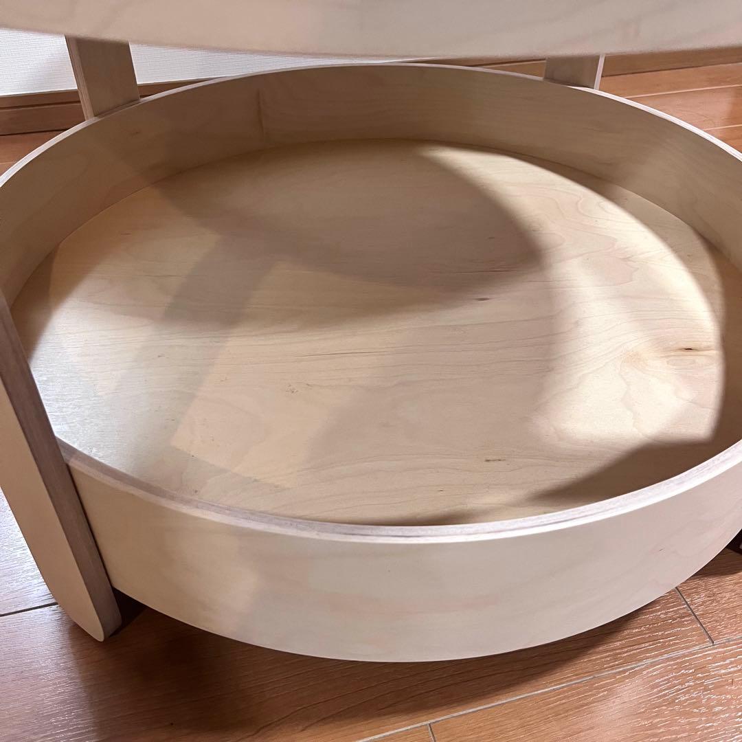 *bad様*IKEA BORGEBY ボルゲビー 丸ローテーブル 直径70 美品