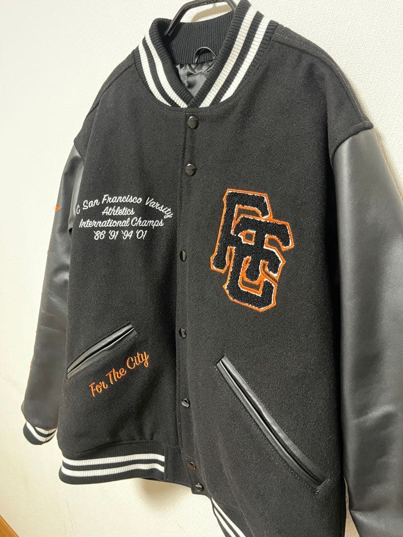 ftc SF VARCITY JACKET サンフランシスコ　スタジャンM 黒