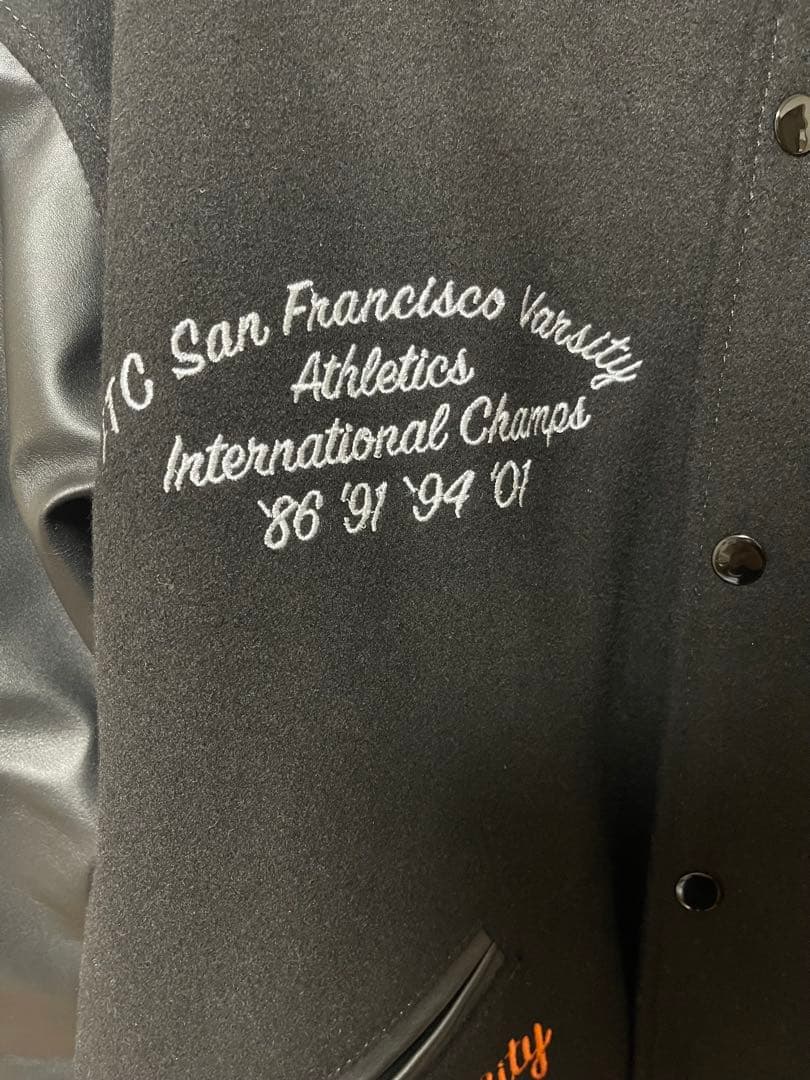 ftc SF VARCITY JACKET サンフランシスコ　スタジャンM 黒