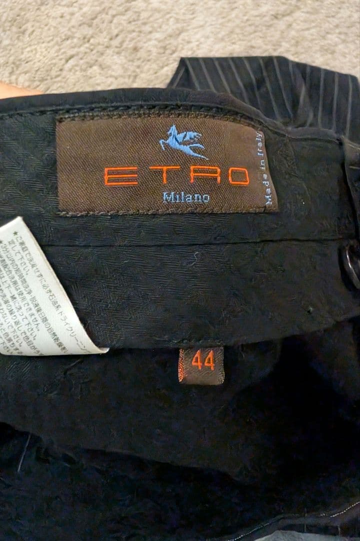 【良品】エトロ ストライプスーツ 44