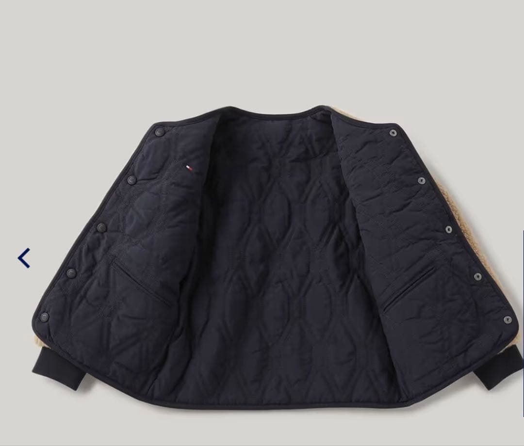 新品  リバーシブルキルティングテディジャケット160