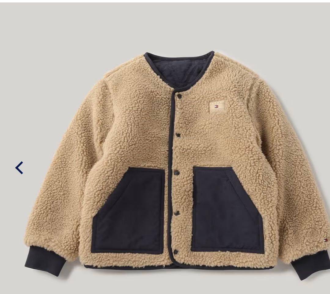 新品  リバーシブルキルティングテディジャケット160