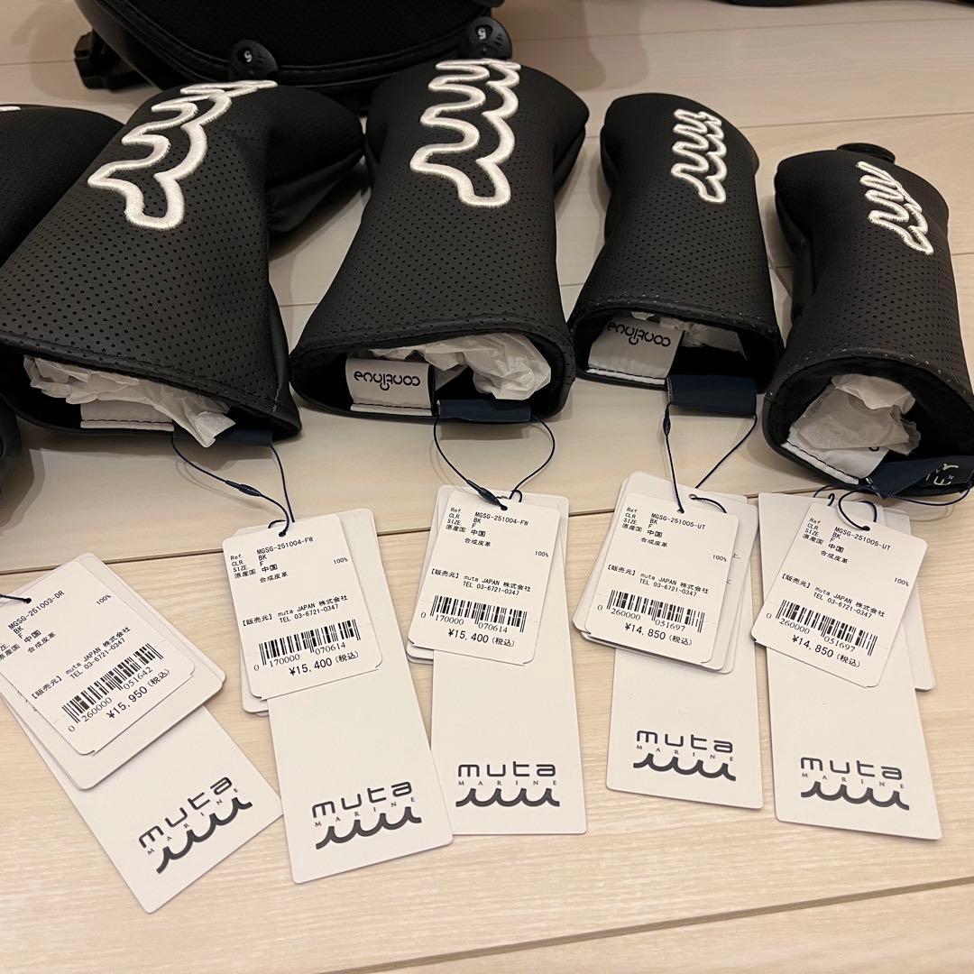 新品★219,450円 キャディバッグ＆ヘッドカバー5個セット ムータマリン 黒