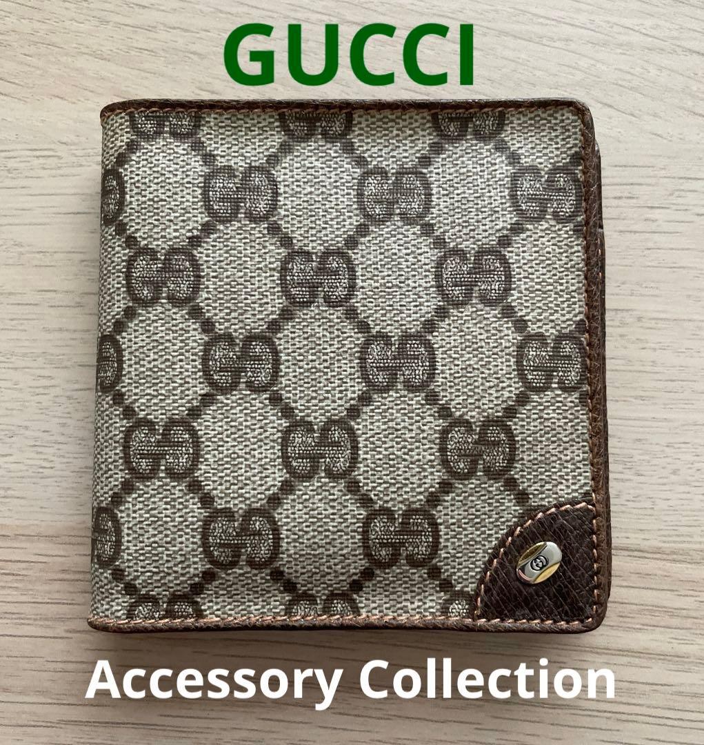 GUCCI グッチ　GG柄二つ折り財布　アクセサリーコレクション　オールドグッチ
