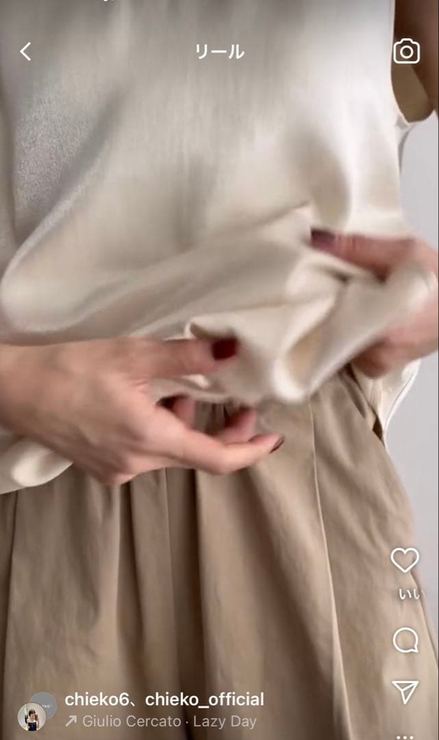 トップス chieko + shiny tank